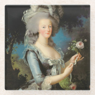 Marie Antoinette met Roos 1783 Glazen Onderzetter