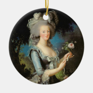 Marie Antoinette met Roos 1783 Keramisch Ornament
