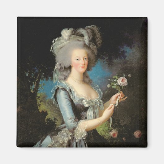Marie Antoinette met Roos 1783 Magneet (Voorkant)