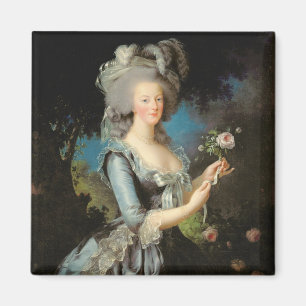 Marie Antoinette met Roos 1783 Magneet