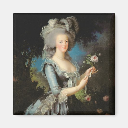 Marie Antoinette met Roos 1783 Magneet (Voorkant)