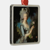 Marie Antoinette met Roos 1783 Metalen Ornament (Rechts)
