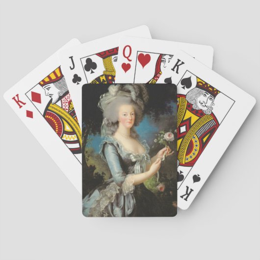 Marie Antoinette met Roos 1783 Pokerkaarten (Achterkant)