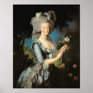Marie Antoinette met Roos 1783 Poster