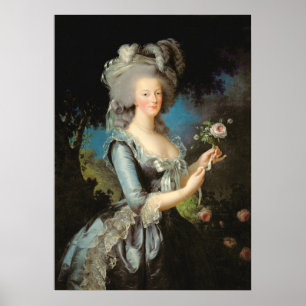 Marie Antoinette met Roos 1783 Poster