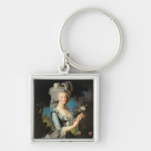 Marie Antoinette met Roos 1783 Sleutelhanger