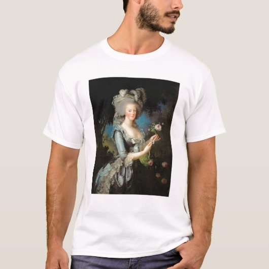 Marie Antoinette met Roos 1783 T-shirt (Voorkant)
