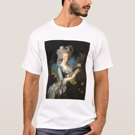 Marie Antoinette met Roos 1783 T-shirt (Voorkant)