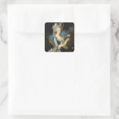 Marie Antoinette met Roos 1783 Vierkante Sticker (Tas)