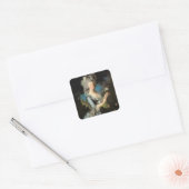Marie Antoinette met Roos 1783 Vierkante Sticker (Envelop)