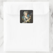 Marie Antoinette met Roos 1783 Vierkante Sticker (Tas)