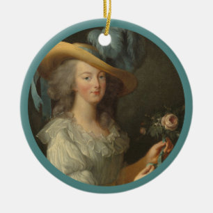 Marie Antoinette met Roos Keramisch Ornament