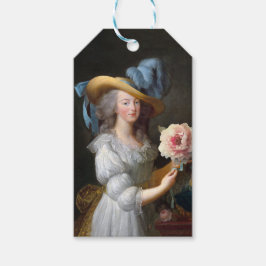 Marie Antoinette met roze anemoon bloem Cadeaulabel