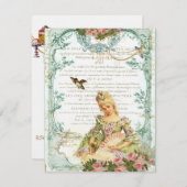 Marie Antoinette met Sparrow Kaart (Voorkant / Achterkant)