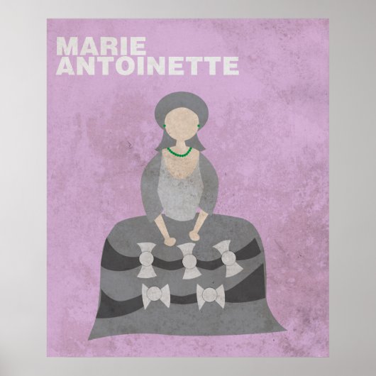 Marie Antoinette:Minimalistische historische figur Poster (Voorkant)