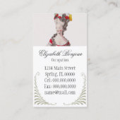 Marie Antoinette Mode ~ Visitekaartje Rood (Achterkant)