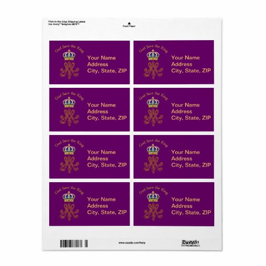 Marie Antoinette Monogram Etiket (Full Sheet)