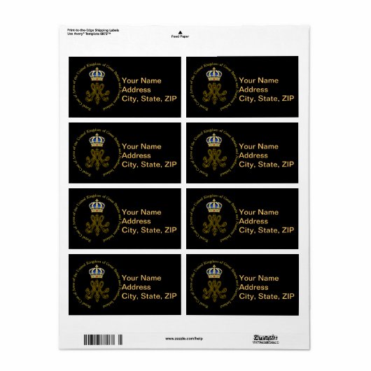 Marie Antoinette Monogram Etiket (Full Sheet)