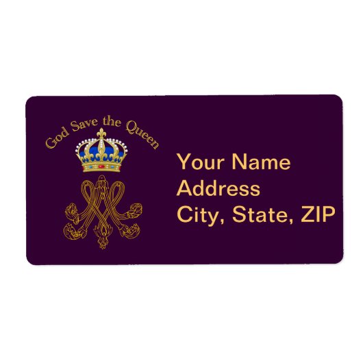 Marie Antoinette Monogram Etiket (Voorkant)