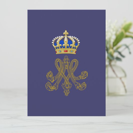 Marie Antoinette Monogram Kaart (Staand voorkant)
