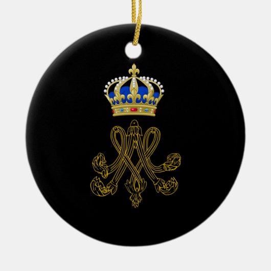 Marie Antoinette Monogram Keramisch Ornament (Voorkant)