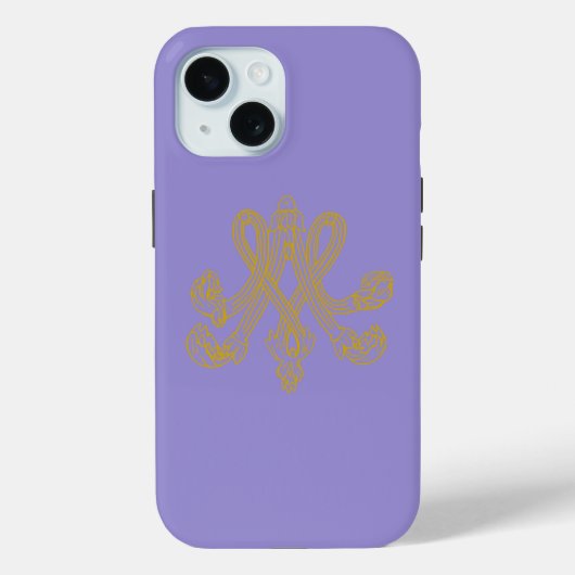 Marie Antoinette Monogram Lavender Case-Mate iPhone Case (Achterkant)