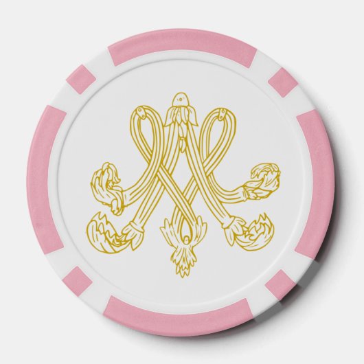 Marie Antoinette Monogram Poker Chips (Achterkant)