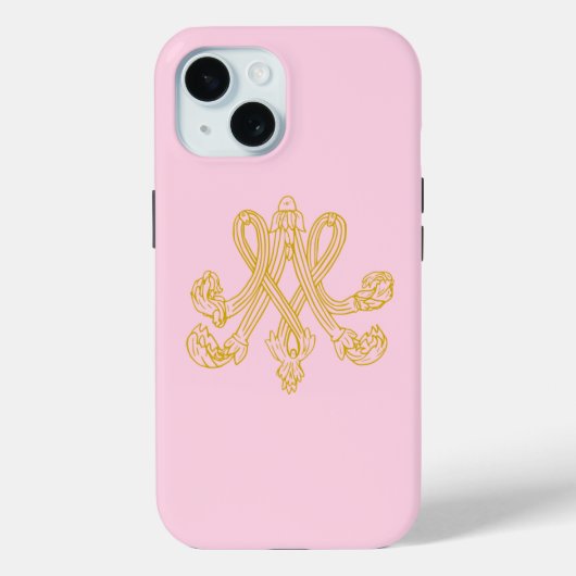 Marie Antoinette Monogram Roze Case-Mate iPhone Case (Achterkant)
