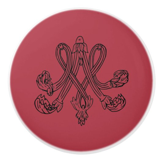 Marie Antoinette – Monogramm – Monogram initial Keramische Knop (Voorkant)