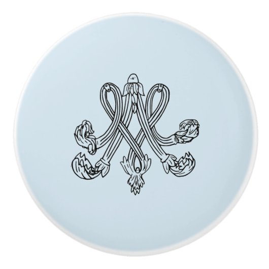 Marie Antoinette – Monogramm – Monogram initial Keramische Knop (Voorkant)