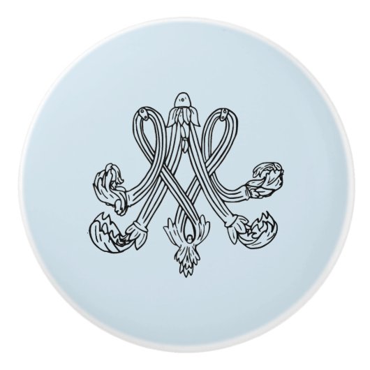 Marie Antoinette – Monogramm – Monogram initial Keramische Knop (Voorkant)