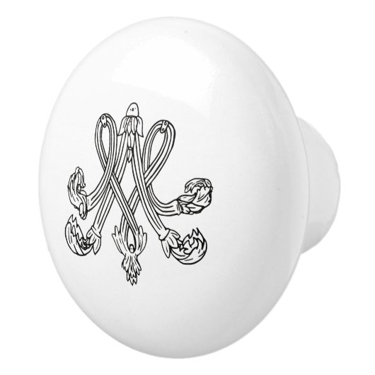 Marie Antoinette – Monogramm – Monogram initial Keramische Knop (Rechts)