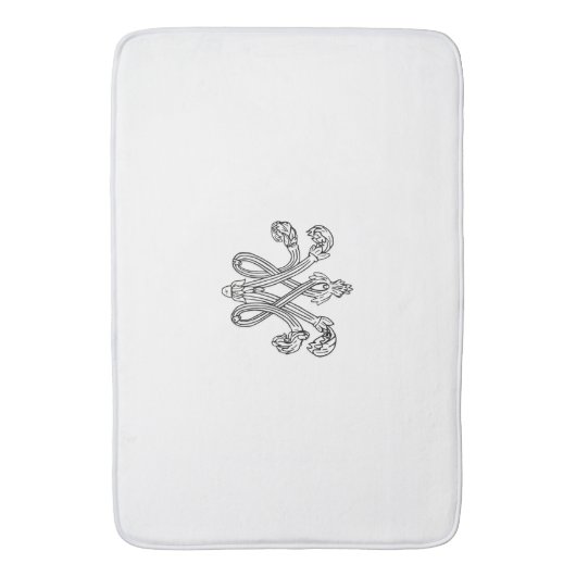 Marie Antoinette – Monogramm – Monogram initials Badmat (Voorkant Verticaal)
