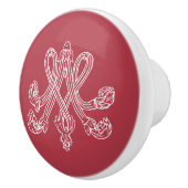 Marie Antoinette Monogramm Monogram initials pink Keramische Knop (Rechts)