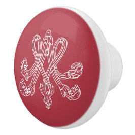 Marie Antoinette Monogramm Monogram initials pink Keramische Knop