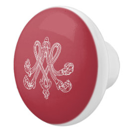 Marie Antoinette Monogramm Monogram initials pink Keramische Knop