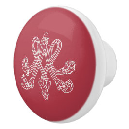 Marie Antoinette Monogramm Monogram initials pink Keramische Knop