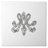 Marie Antoinette – Monogramm – Monogram initials Tegeltje (Voorkant)