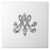 Marie Antoinette – Monogramm – Monogram initials Tegeltje (Voorkant)