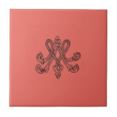 Marie Antoinette – Monogramm – Monogram initials Tegeltje (Voorkant)
