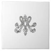 Marie Antoinette – Monogramm – Monogram initials Tegeltje (Voorkant)