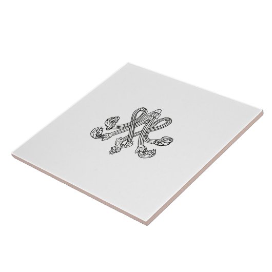 Marie Antoinette – Monogramm – Monogram initials Tegeltje (Zijkant)