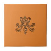 Marie Antoinette – Monogramm – Monogram initials Tegeltje (Voorkant)