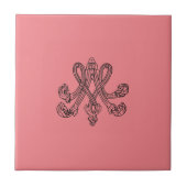 Marie Antoinette – Monogramm – Monogram initials Tegeltje (Voorkant)