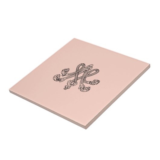 Marie Antoinette – Monogramm – Monogram initials Tegeltje (Zijkant)