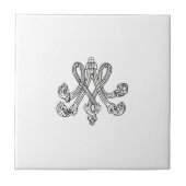 Marie Antoinette – Monogramm – Monogram initials Tegeltje (Voorkant)