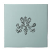 Marie Antoinette – Monogramm – Monogram initials Tegeltje (Voorkant)
