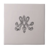 Marie Antoinette – Monogramm – Monogram initials Tegeltje (Voorkant)