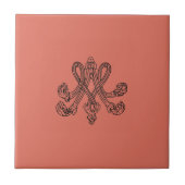 Marie Antoinette – Monogramm – Monogram initials Tegeltje (Voorkant)