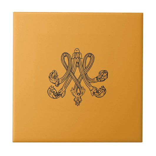 Marie Antoinette – Monogramm – Monogram initials Tegeltje (Voorkant)